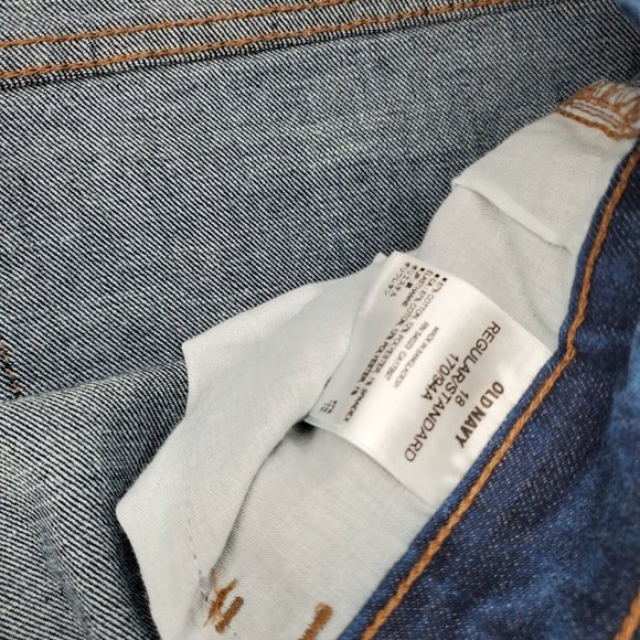 Old Navy Jeans Women's Sweetheart High Rise Denim Straight Leg Blue Size 16 - Picture 6 of 11